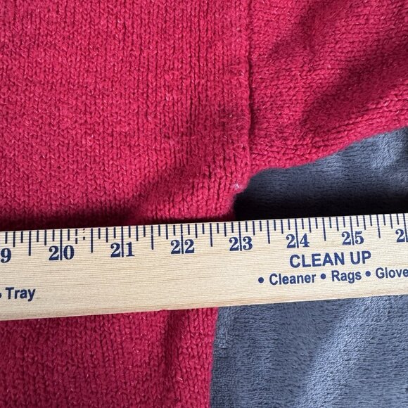 Old Navy Slouchy Cardigan Sweater Red Heart Button Front Cotton Womens M - Picture 6 of 9